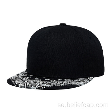 Unisex svart snapback baseball cap monterade pappa hattar